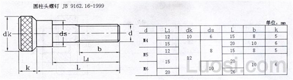 JB /T 9162.16-1999 圆柱头螺钉