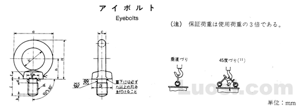 JIS B 1168-1994 吊环螺钉