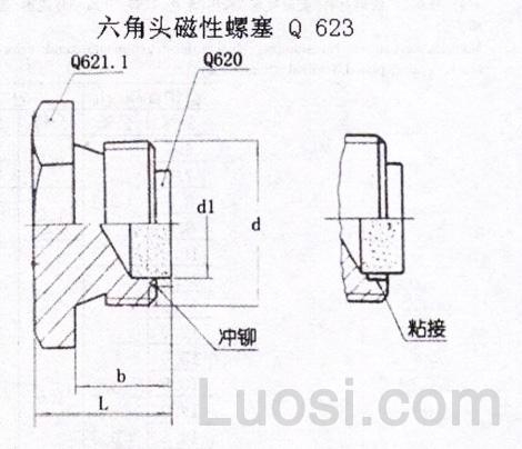 Q 623 六角头磁性螺塞