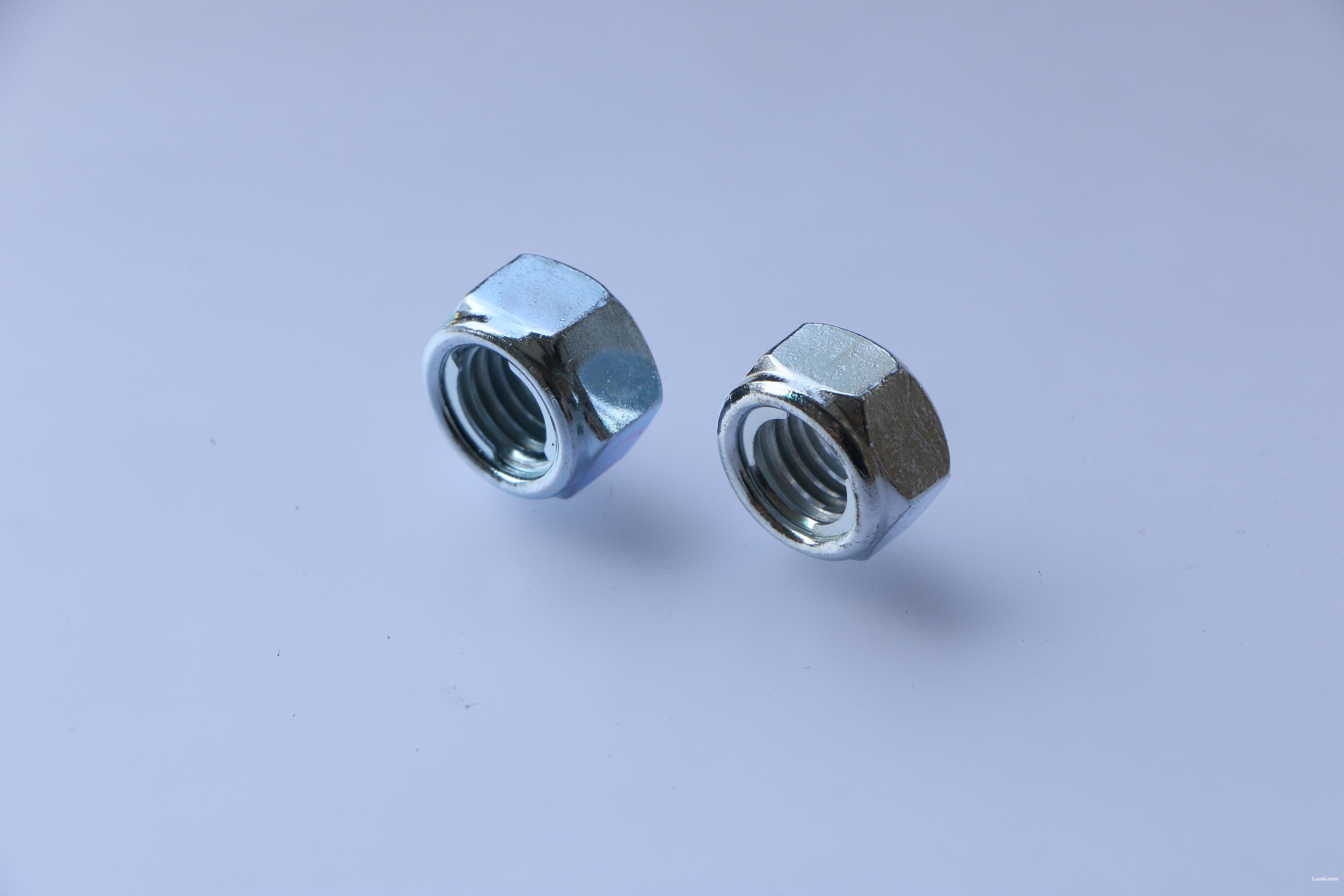 现货中碳8级gb6185六角铁片锁紧螺母