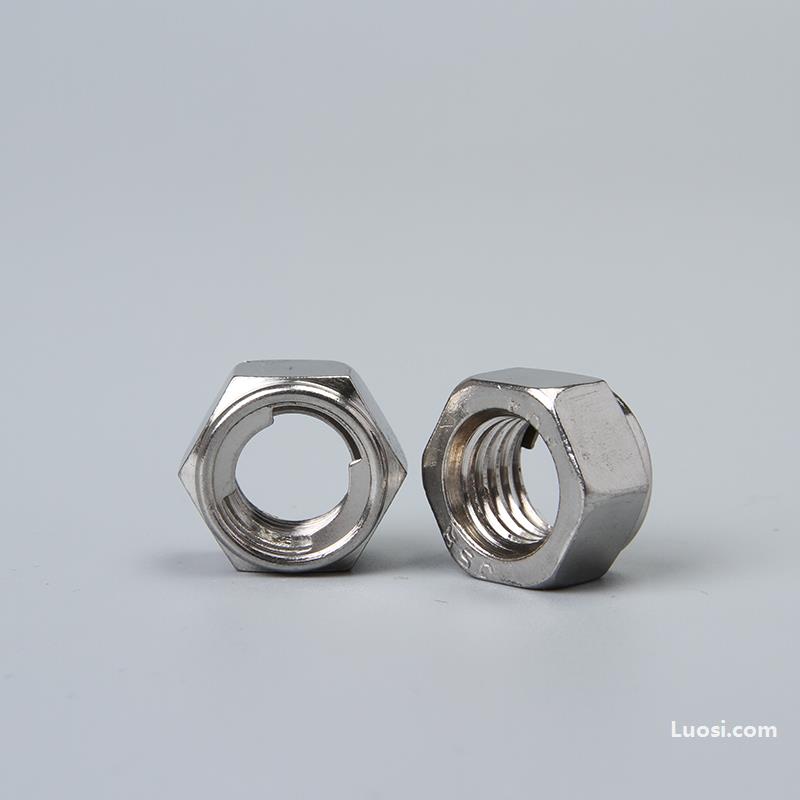 din 980m 不锈钢304插片式镶片金属嵌件六角锁紧螺母(m型)m3~m20